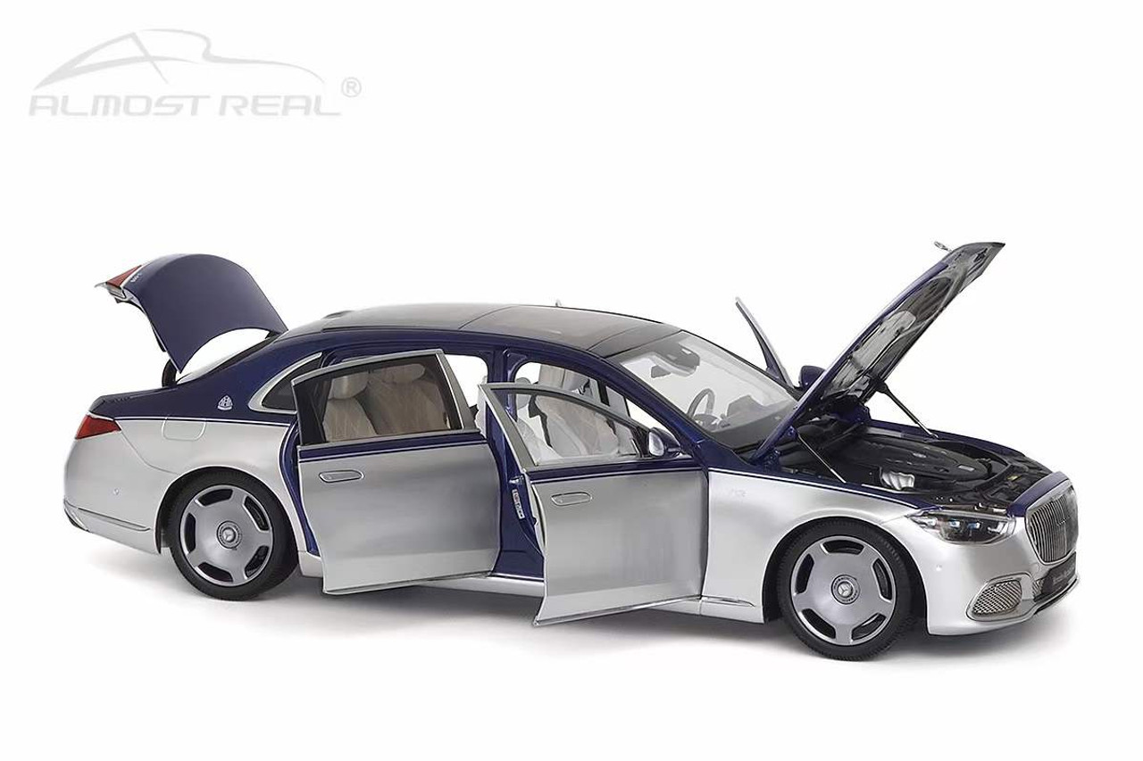 1/18 Almost Real Mercedes-Benz Mercedes Maybach S680 (Silver & Blue) Car  Model