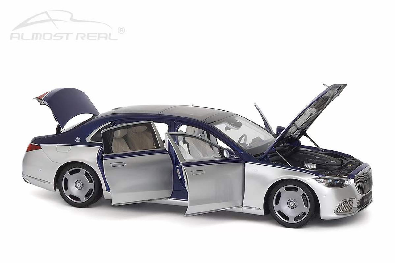 1/18 Almost Real Mercedes-Benz Mercedes Maybach S680 (Silver & Blue) Car Model