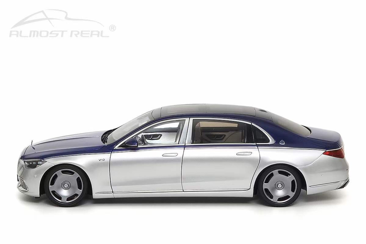 1/18 Almost Real Mercedes-Benz Mercedes Maybach S680 (Silver & Blue) Car Model