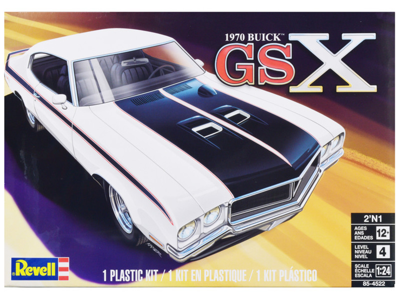 Level 4 Model Kit 1970 Buick GSX 2-in-1 Kit 1/24 Scale Model by Revell