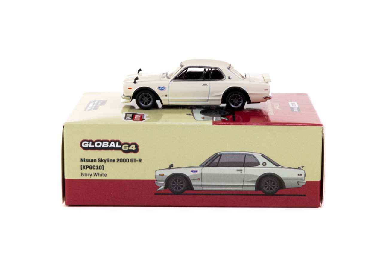 1/64 Tarmac Works Nissan Skyline 2000 GT-R (KPGC10) Ivory White -  LIVECARMODEL.com