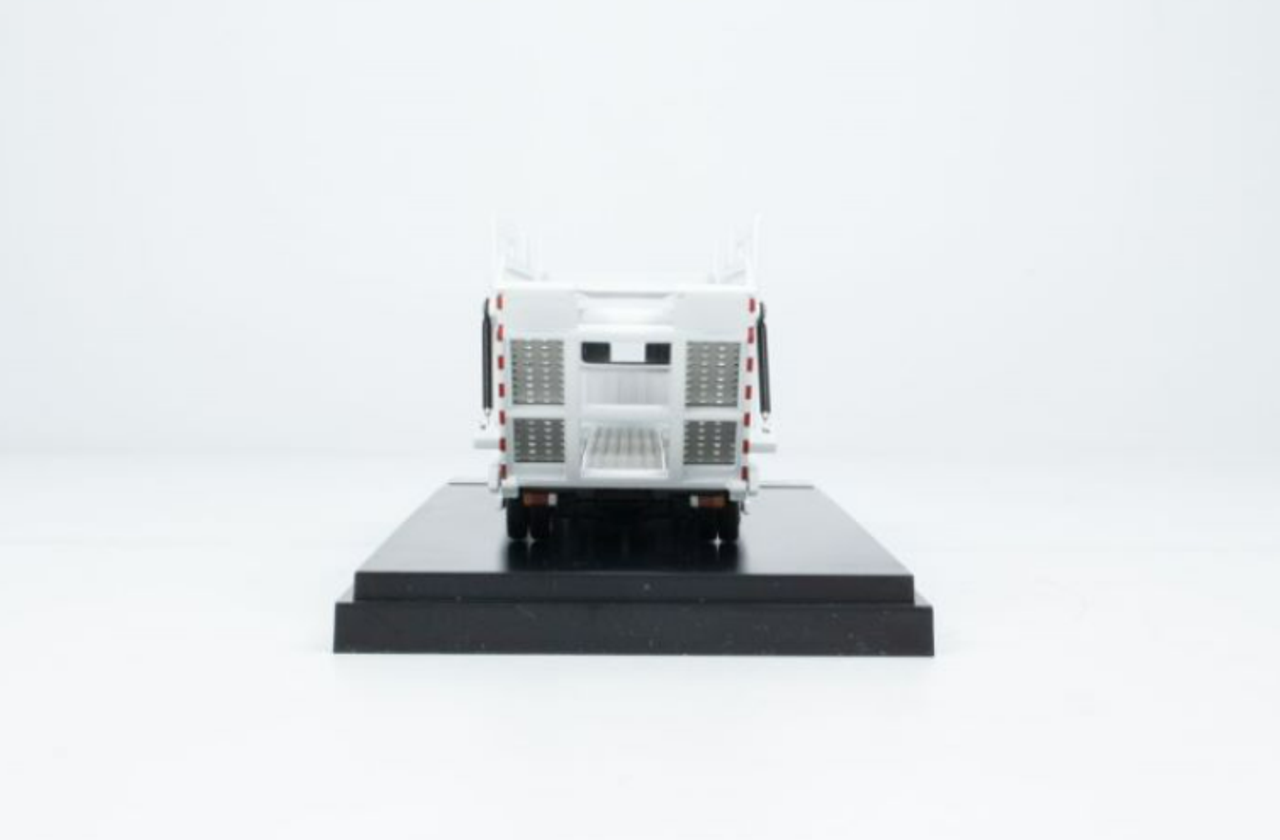 1/64 Unique Model × Tiny Hino 500 Ranger Double Level Transporter White Diecast Model