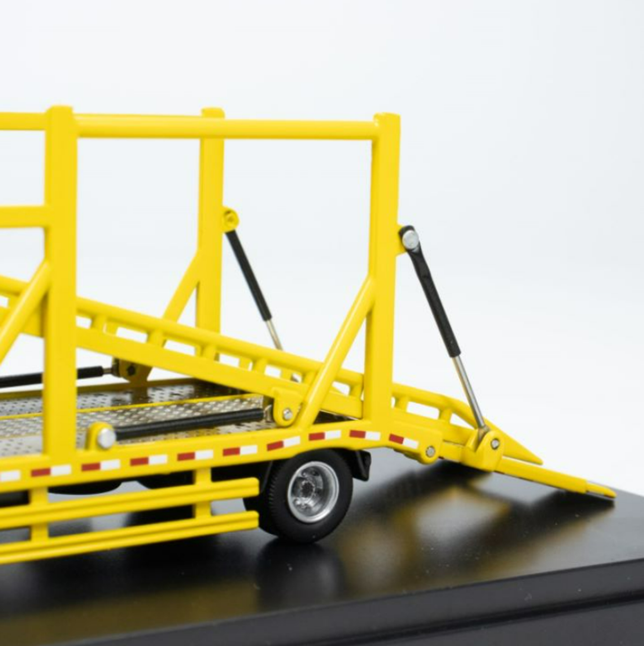 1/64 Unique Model × Tiny Hino 500 Ranger Double Level Transporter Yellow Diecast Model