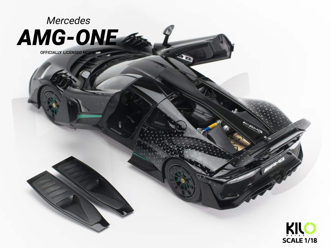 1/18 Kiloworks Mercedes-Benz AMG ONE (Black) Diecast Car Model