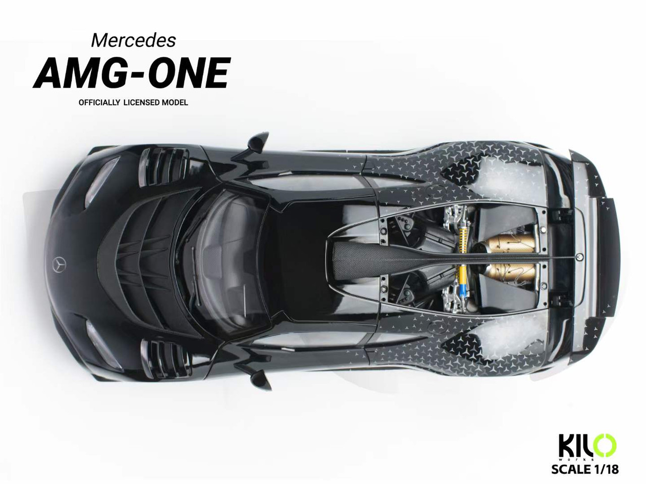 1/18 Kiloworks Mercedes-Benz AMG ONE (Black) Diecast Car Model