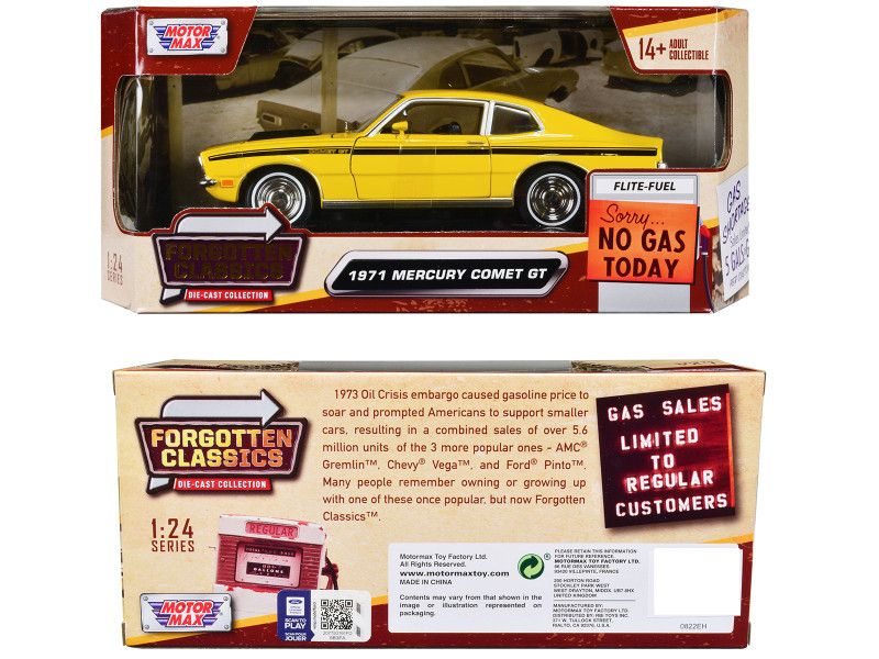 1971 Mercury Comet GT Yellow with Black Stripes 
