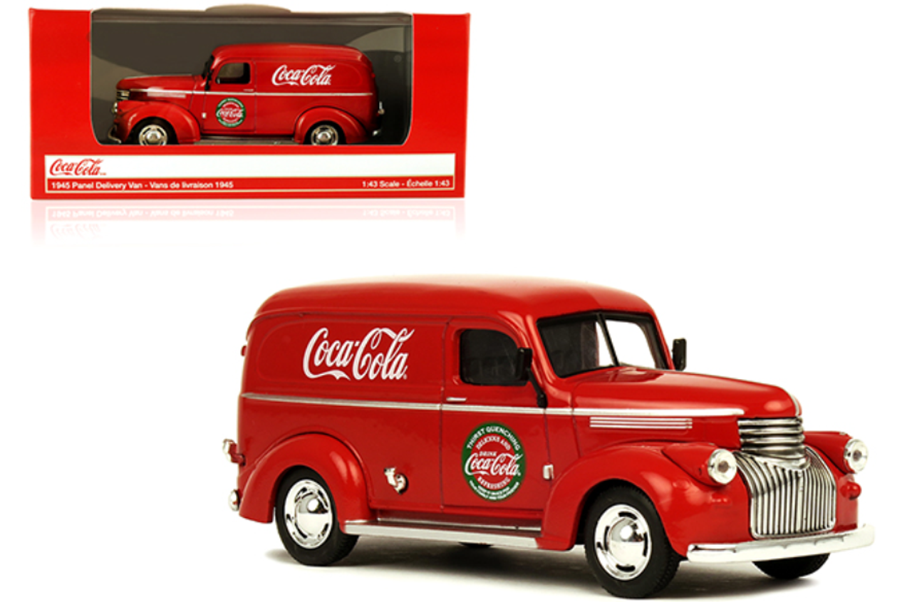 1/43 Motor City Classics Coca-Cola 1945 Ford Panel Delivery Van Diecast Car Model