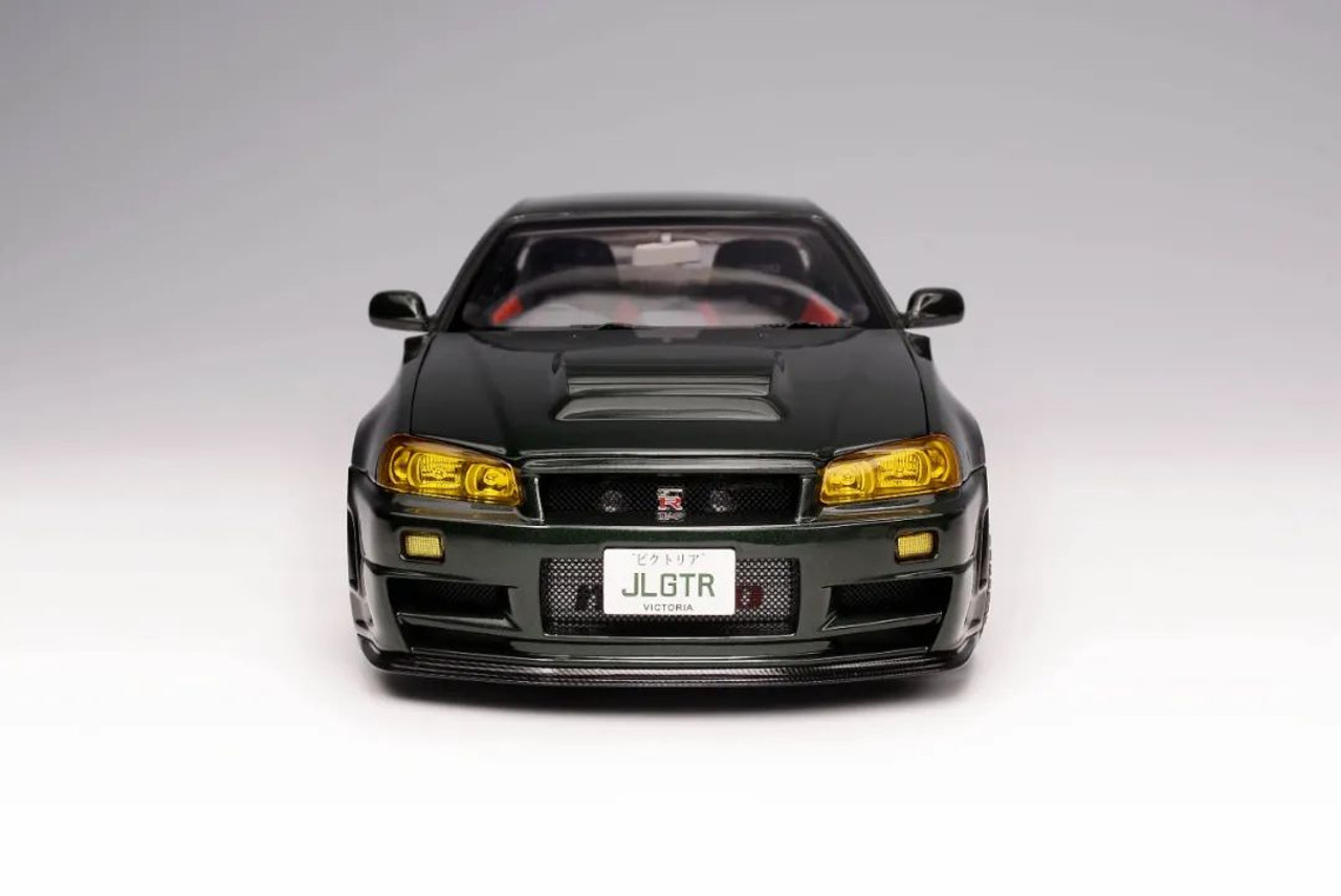 1/18 Motorhelix Nissan Skyline GT-R GTR (R34) CRS VER (Dark Green) Diecast Car Model