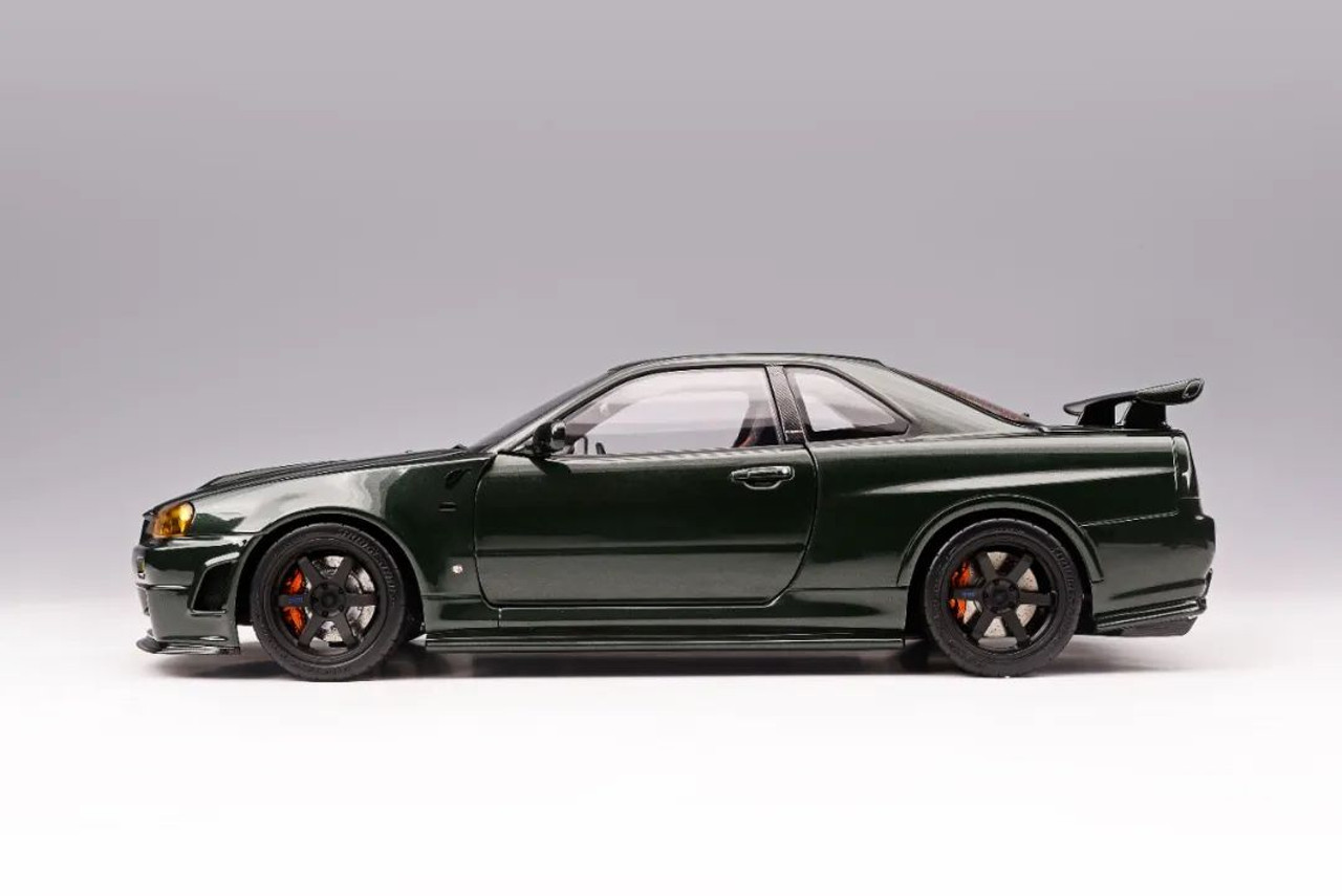 1/18 Motorhelix Nissan Skyline GT-R GTR (R34) CRS VER (Dark Green 