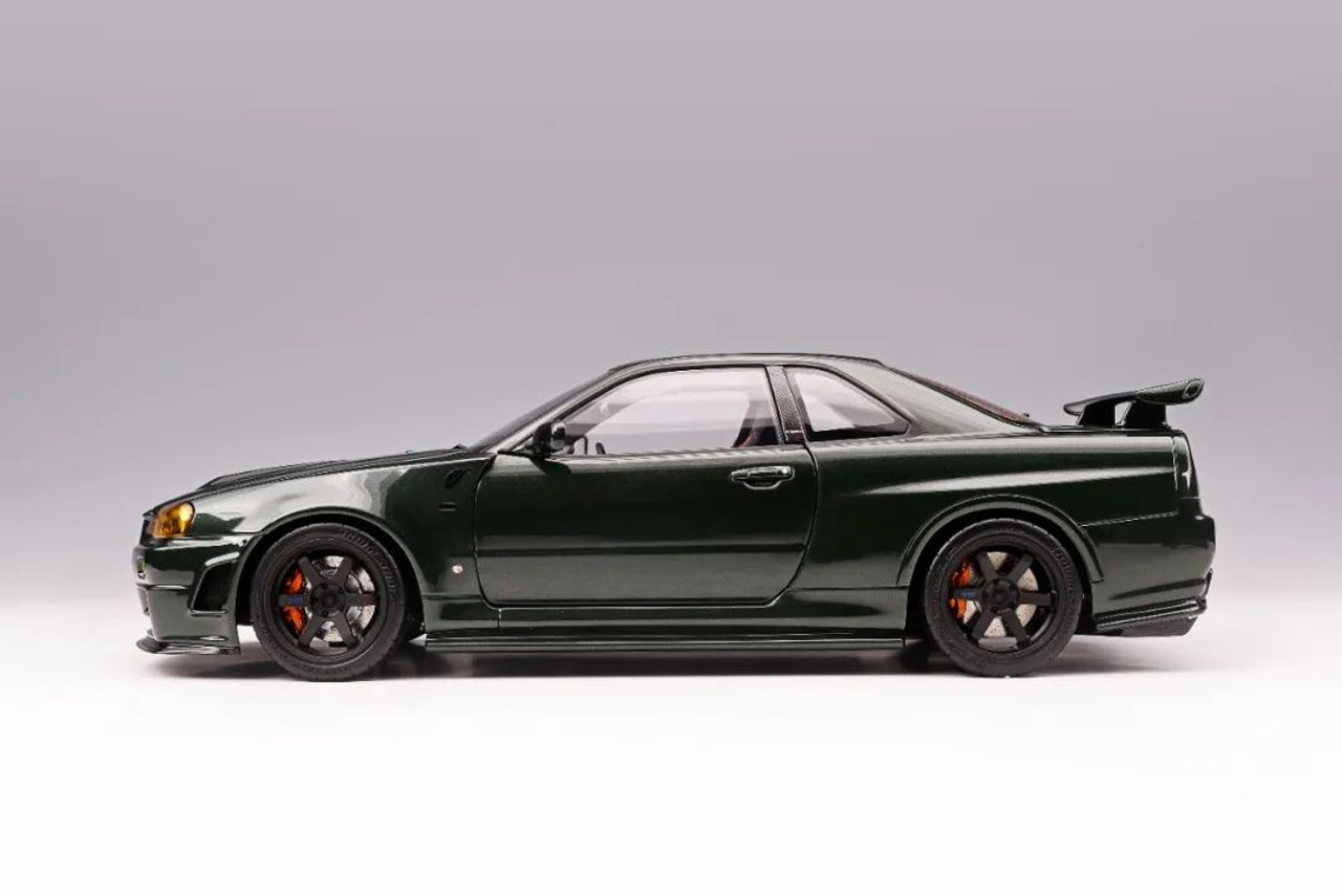 1/18 Motorhelix Nissan Skyline GT-R GTR (R34) CRS VER (Dark Green) Diecast Car Model