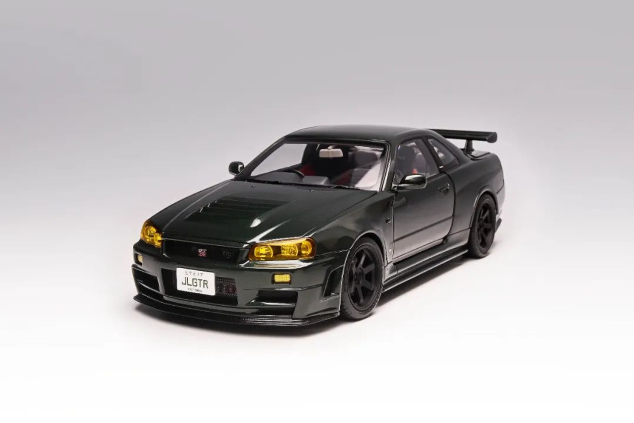 1/18 Motorhelix Nissan Skyline GT-R GTR (R34) CRS VER (Dark Green) Diecast Car Model