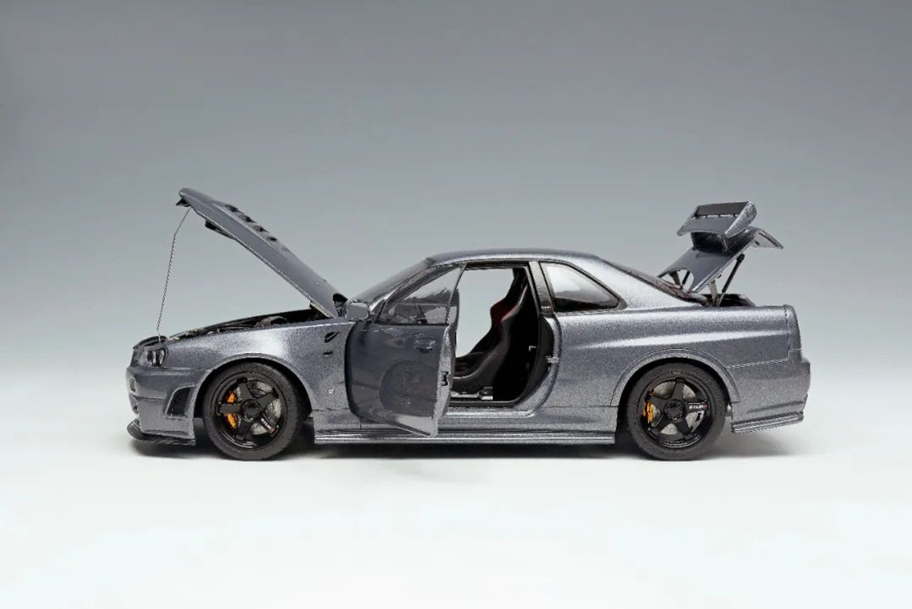 1/18 Motorhelix Nissan Skyline GT-R GTR (R34) CRS VER (Grey) Diecast Car Model