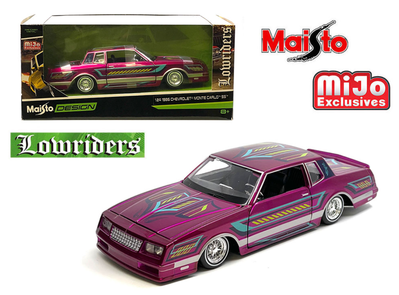 1/24 Maisto 1986 Chevrolet Monte Carlo Lowrider (Hot Pink) Diecast Car Model