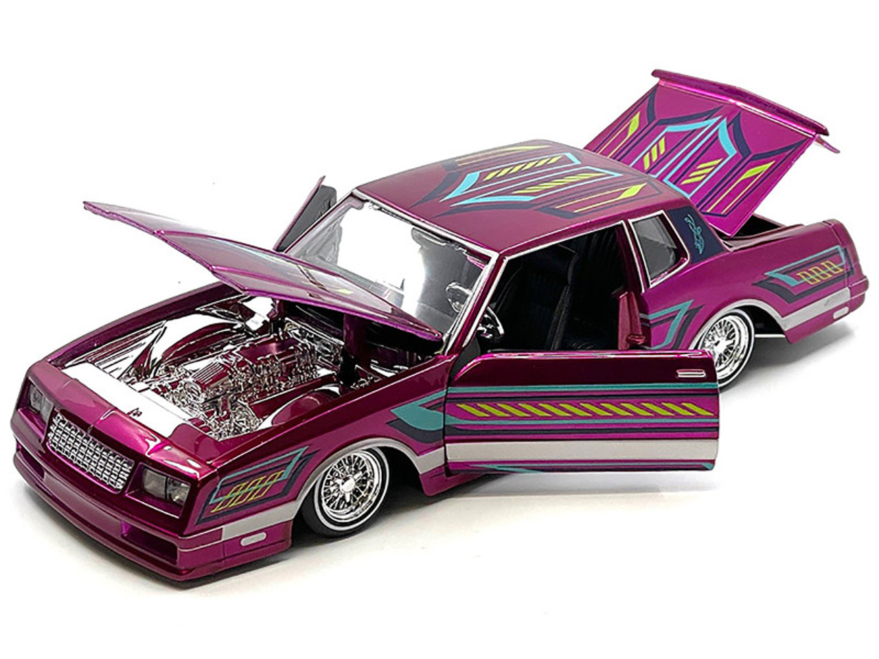 MT Mijo LOWRIDERS 1/24 '86 モンテカルロ SS BK 1/24 Maisto 1986 Chevrolet Monte Carlo Lowrider (Hot Pink