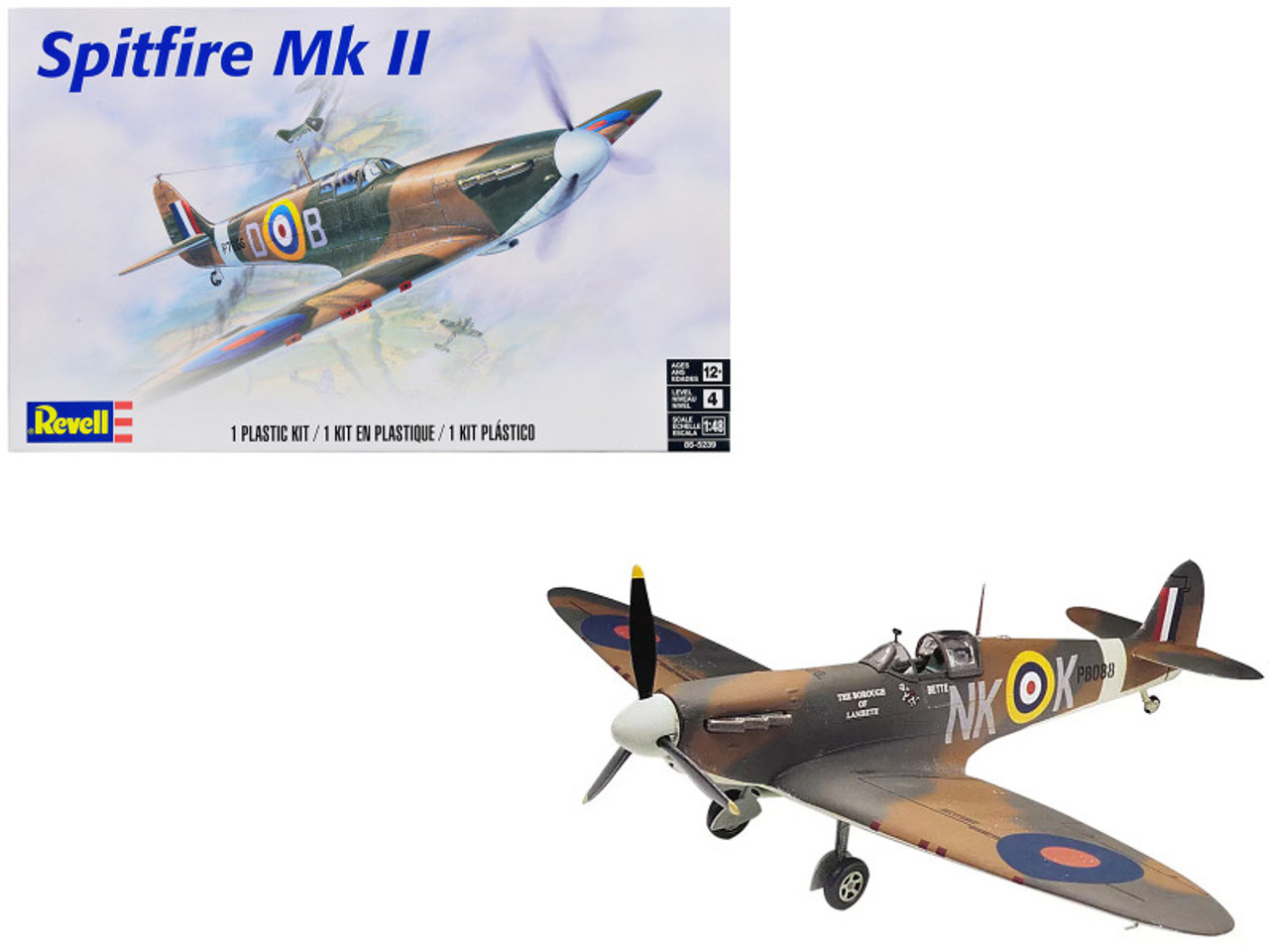 Level 4 Model Kit Supermarine Spitfire Mk-II Fighter
