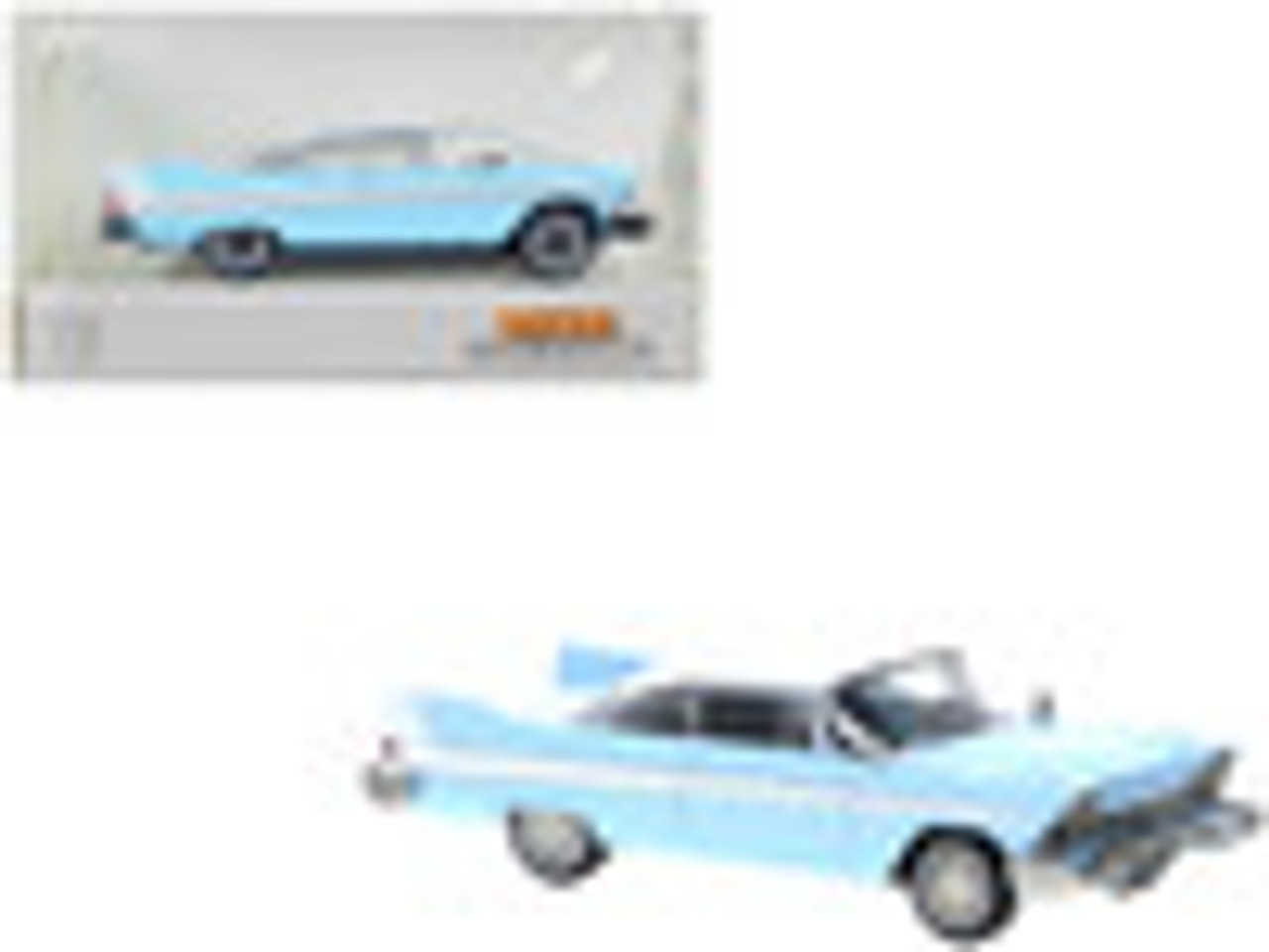 1958 Plymouth Fury Light Blue with White Top 1/87 (HO) Scale Model Car by  Brekina - LIVECARMODEL.com