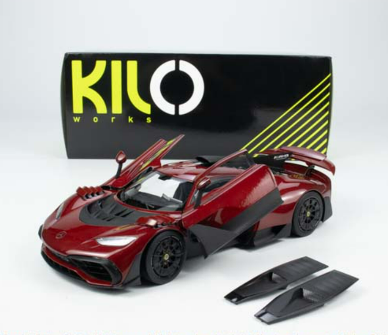 1/18 Kiloworks Mercedes AMG ONE RED Diecast 3 door open