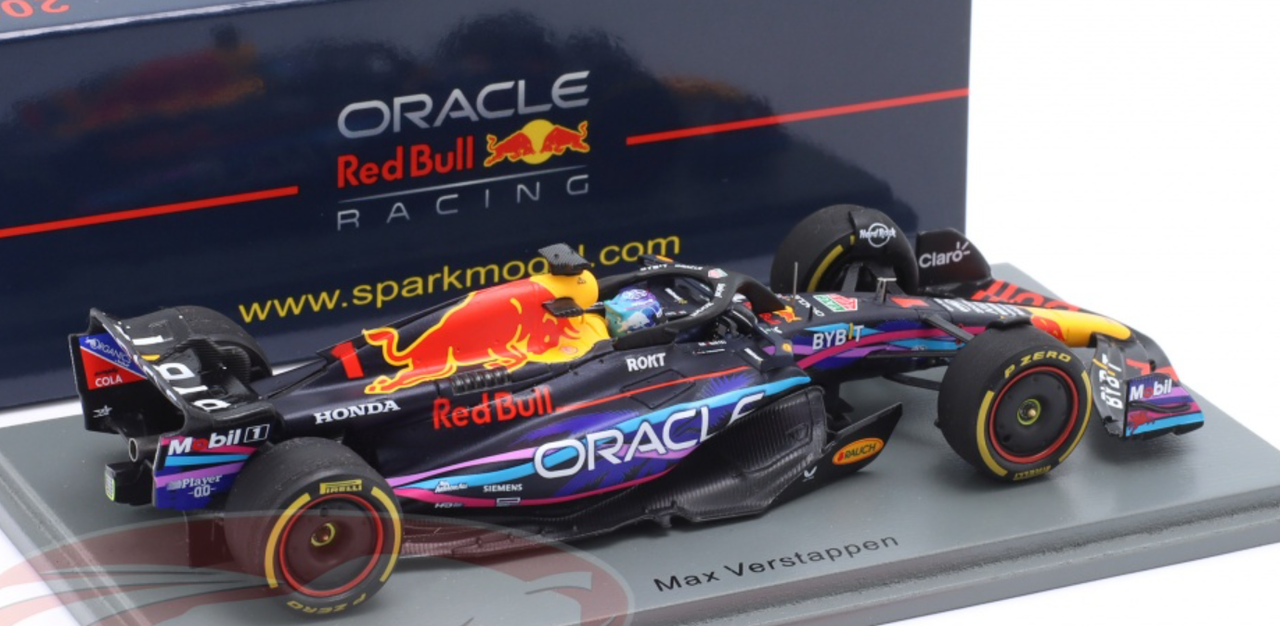 1/43 Spark 2023 Formula 1 Max Verstappen Red Bull RB19 #1 Winner Miami GP Car Model
