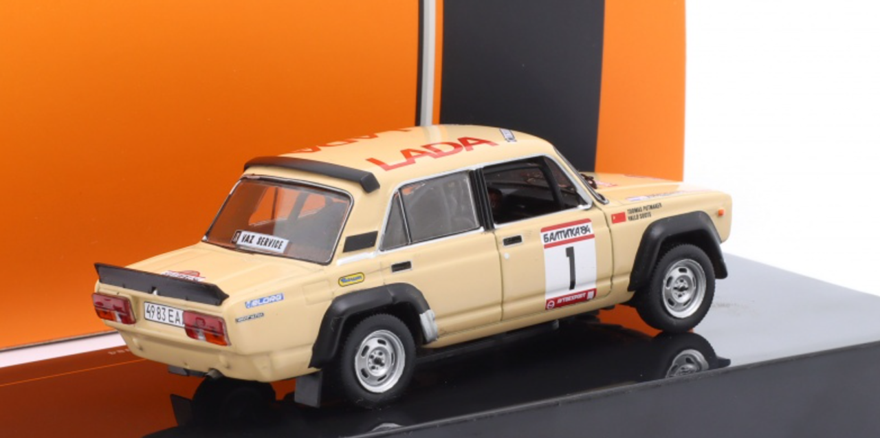1/43 Ixo 1984 Lada 2105 VFTS #1 winner rally Baltic Vallo Soots, Toomas Putmaker Car Model