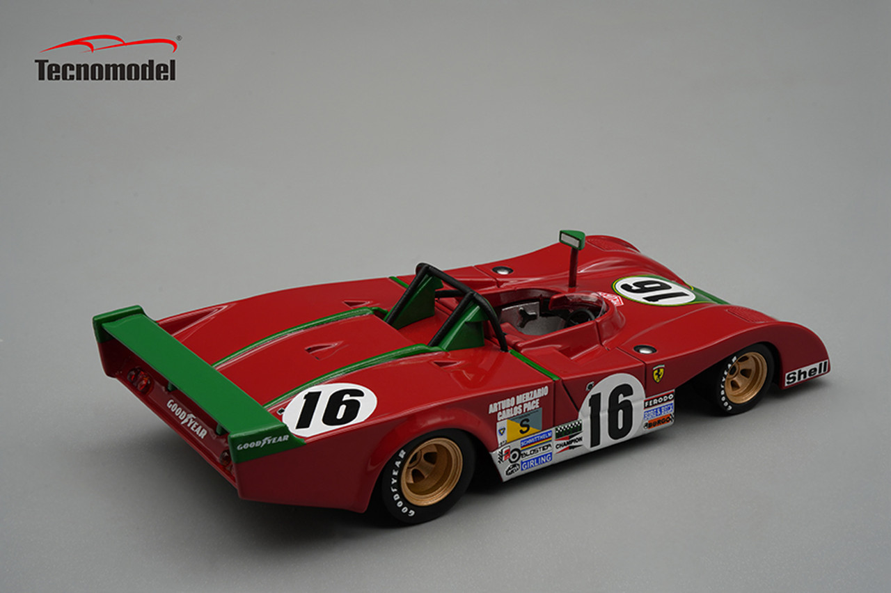 1/43 Tecnomodel Ferrari 312 PB Le Mans 1973 Car #16 Driver