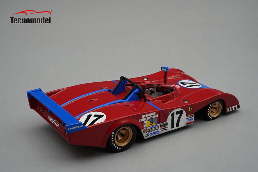 1/43 Tecnomodel Ferrari 312 PB Le Mans 1973 Car #17 Driver Tim Schenken, Carlos Reutemann Car Model