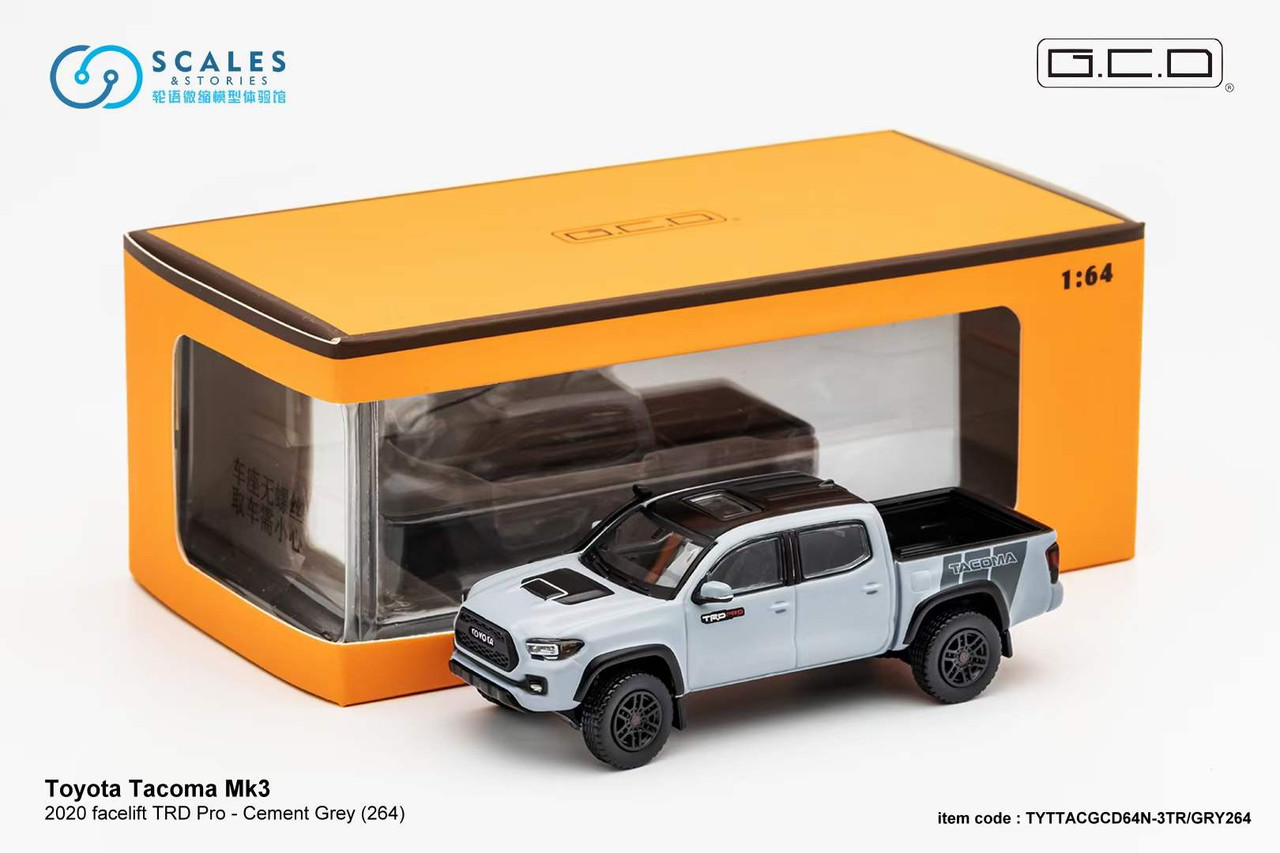 1/64 GCD Toyota Tacoma TRD Pro 3rd Generation N300 (Grey) Diecast