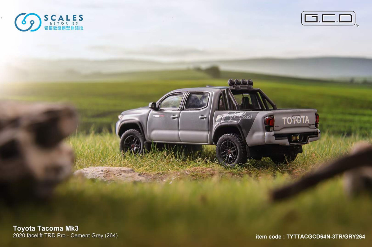 1/64 GCD Toyota Tacoma TRD Pro 3rd Generation N300 (Grey) Diecast Car Model