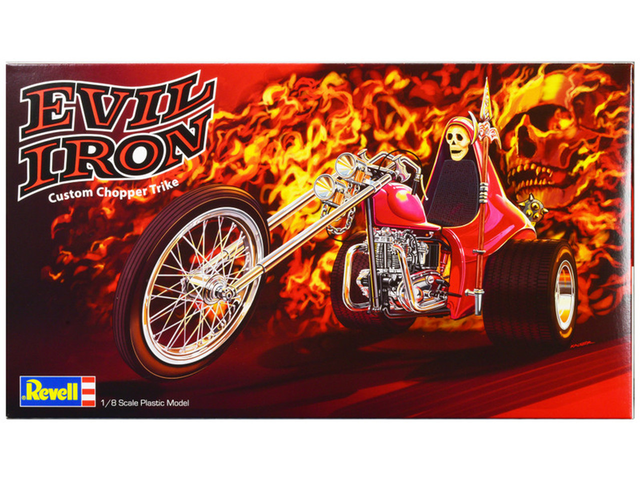 Level 5 Model Kit Evil Iron Custom Chopper Trike 1/8 Scale Model by Revell