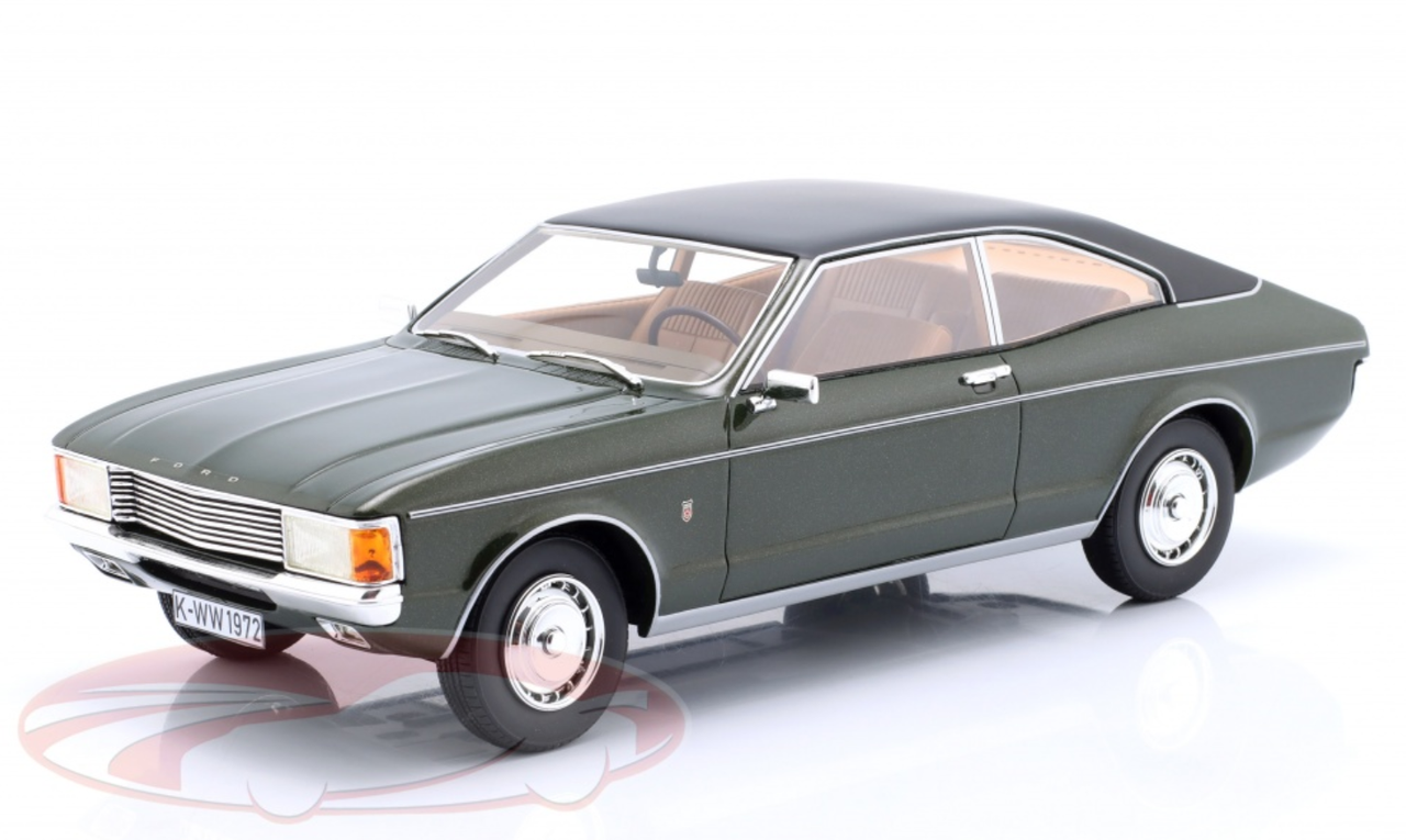 1/18 Cult Scale Models 1972 Ford Granada Coupe (Green Metallic) Car Model