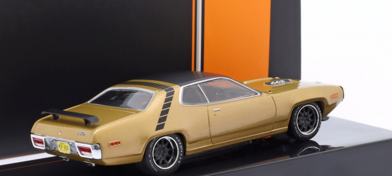 1/43 Ixo 1971 Plymouth GTX Runner (Gold Metallic) Car Model