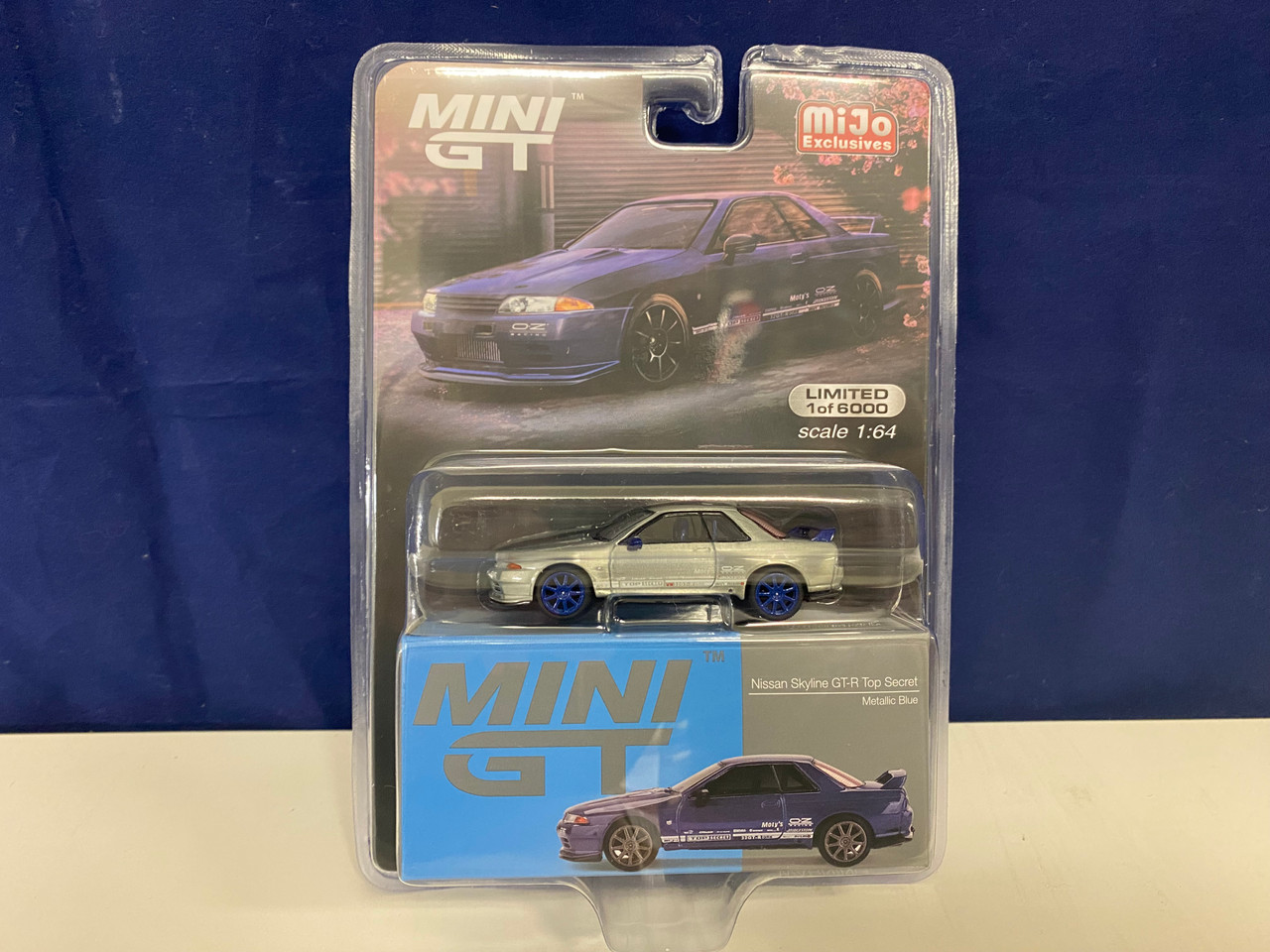 CHASE CAR 1/64 Mini GT Nissan Skyline GT-R Top Secret VR32 (Chrome Silver)  Diecast Car Model