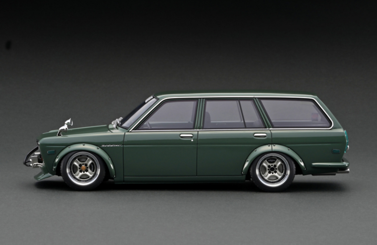 1/18 Ignition Model Datsun Bluebird (510) Wagon Green With Mr. Jun Imai  (Limited 100 Pieces )