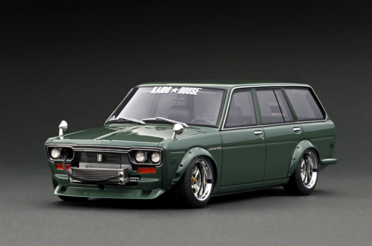 1/18 Ignition Model Datsun Bluebird (510) Wagon Green With Mr. Jun Imai (Limited 100 Pieces )