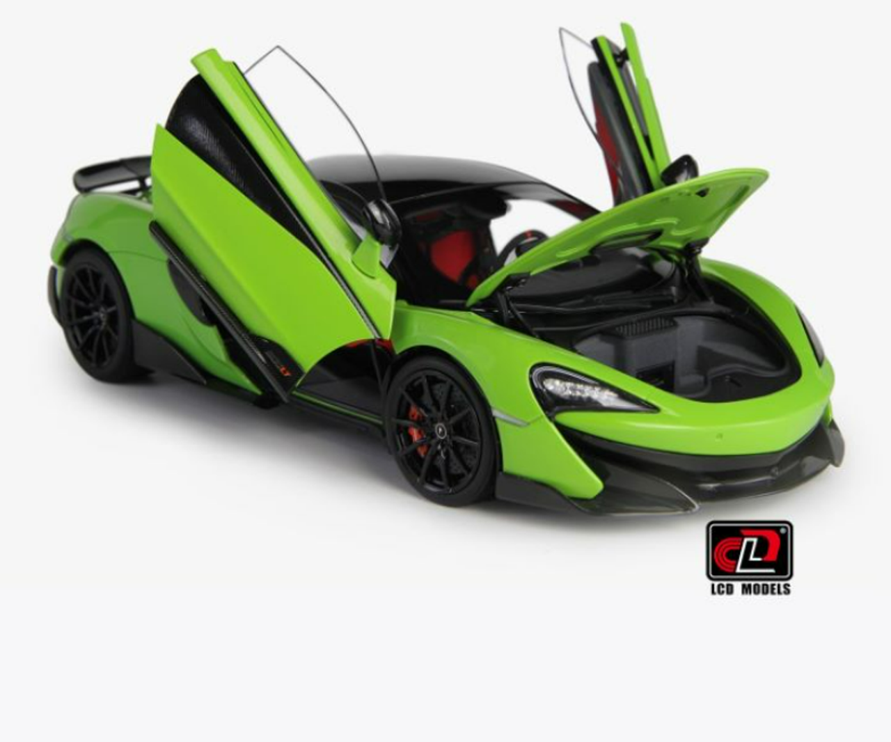1/18 LCD McLaren 600lt (Green with Red interior) Diecast Car Model 