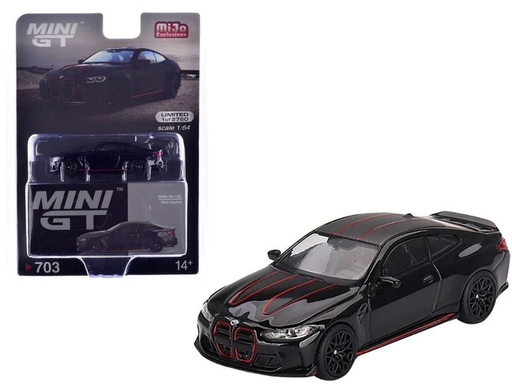 1/64 Mini GT BMW M4 CSL G82 (Black Sapphire) Diecast Car Model