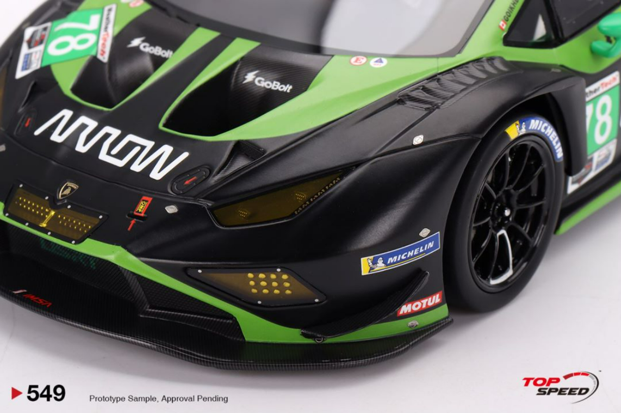 1/18 Topspeed Lamborghini Huracán GT3 EVO2 #78 Forte Racing IMSA 2023 Daytona 24 Hrs