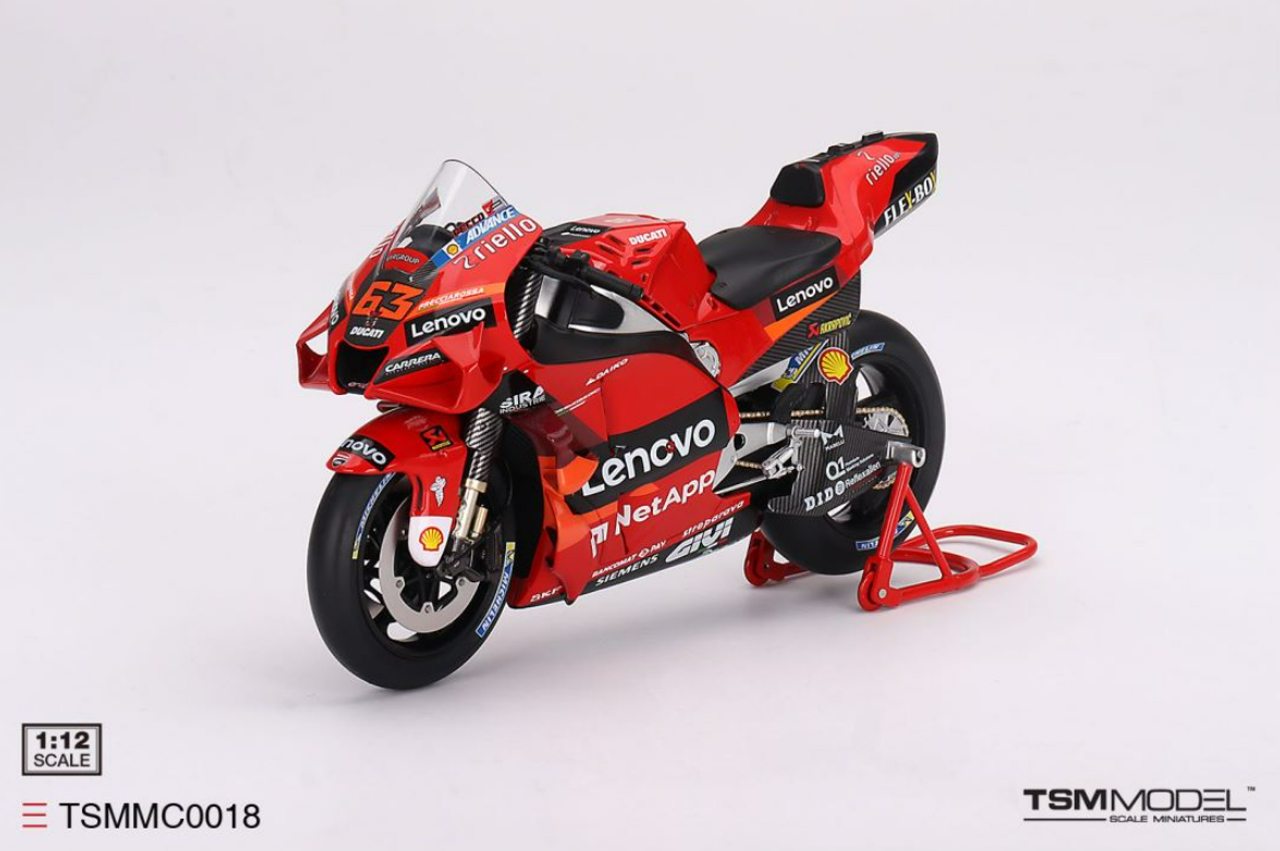 1/12 TSM Model Ducati Desmosedici GP22 #63 2022 Presentation