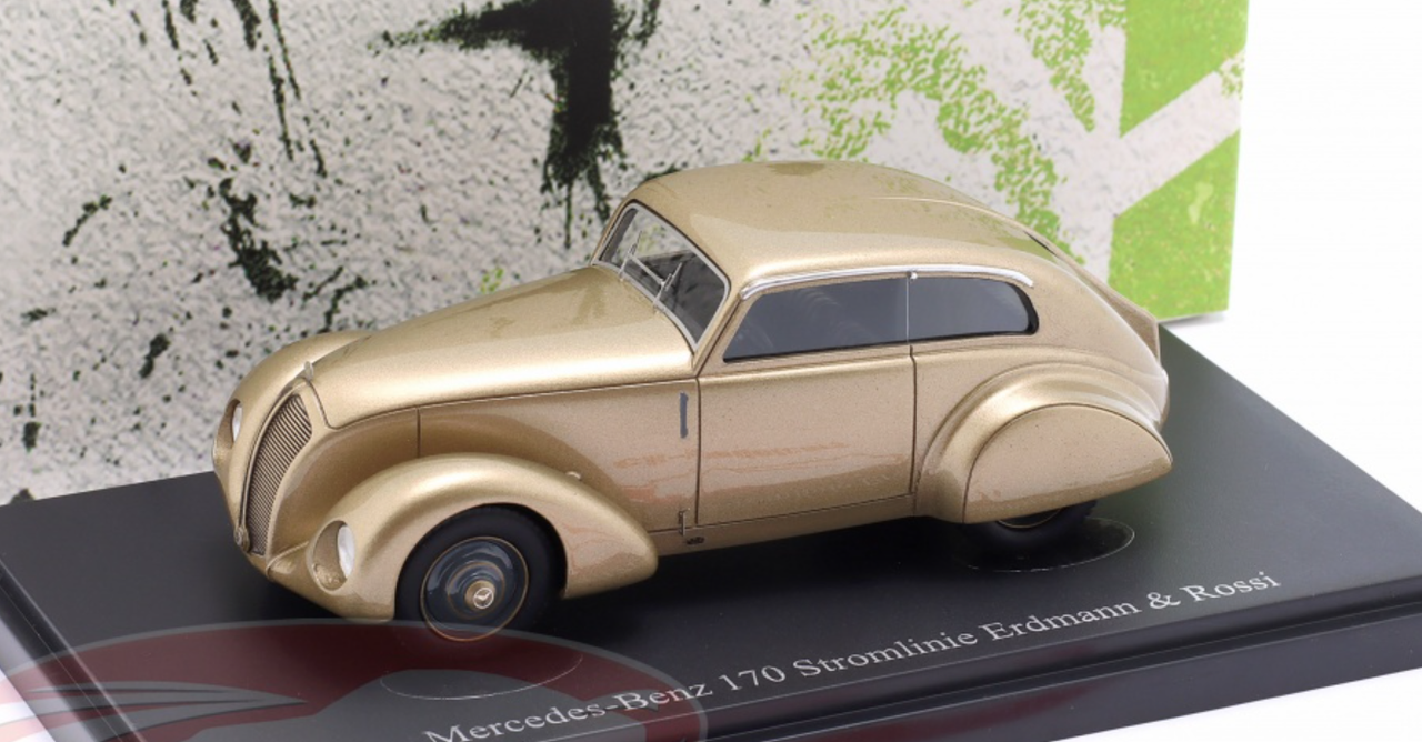 1/43 AutoCult 1933 Mercedes-Benz 170 Stromlinie Erdmann & Rossi (Gold) Car Model