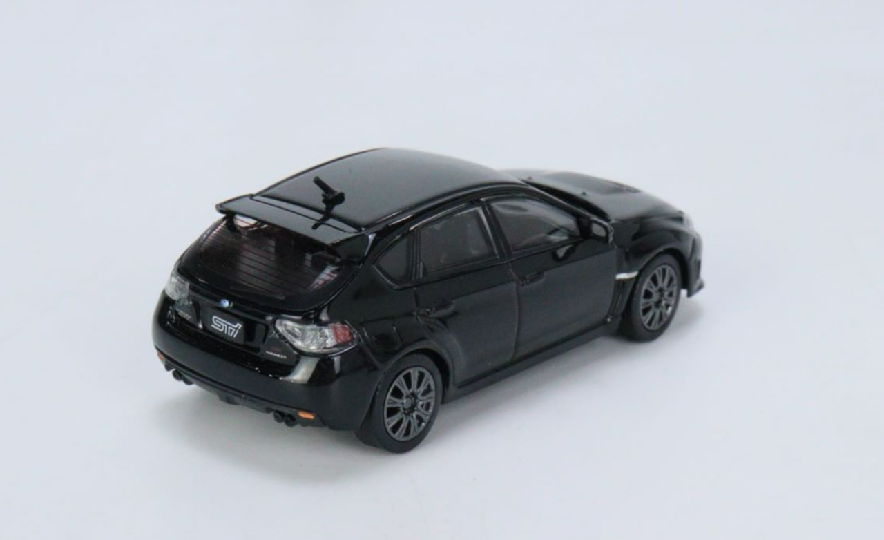 1/64 BM Creations Subaru 2009 Impreza WRX RHD Black Diecast Car Model