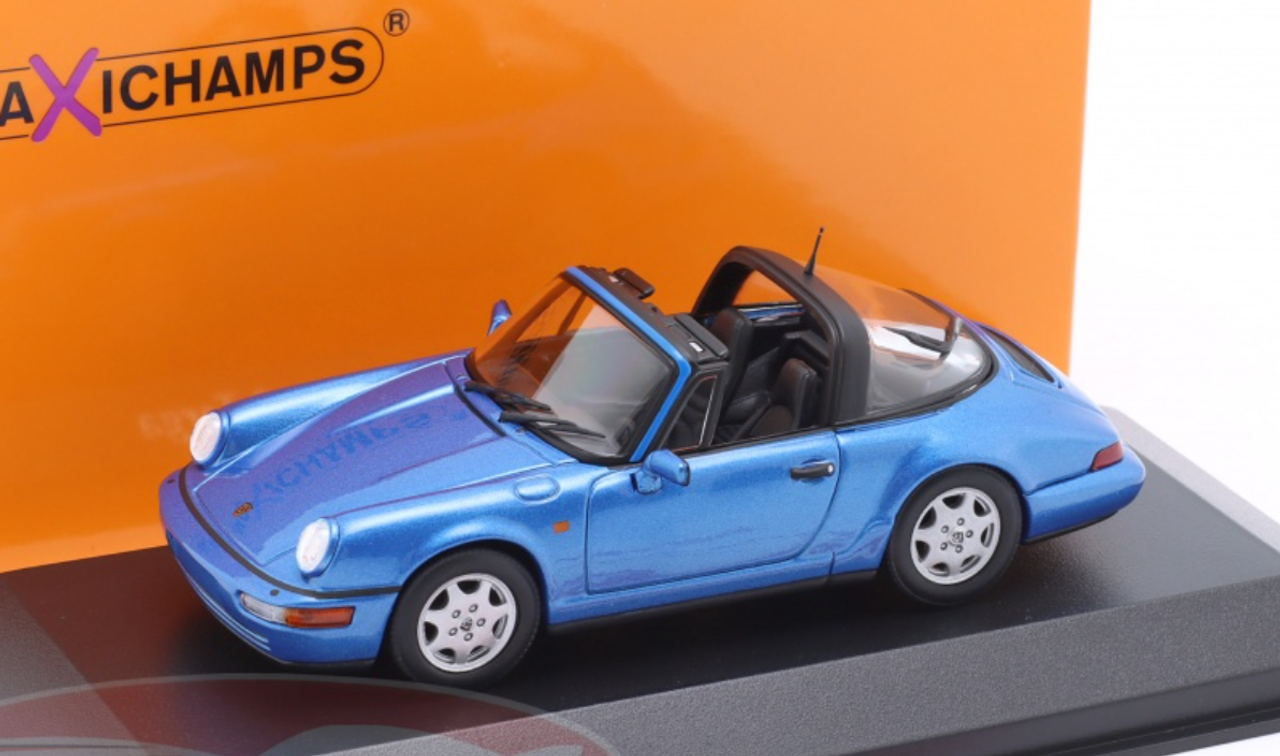 1/43 Minichamps 1991 Porsche 911 (964) Carrera 2 Targa (Blue Metallic) Car Model
