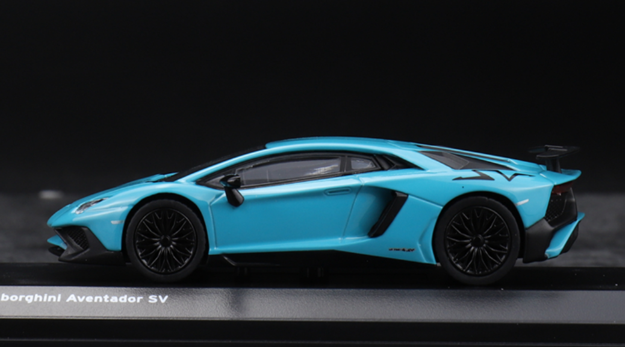 1/64 Kyosho Lamborghini Aventador SV LP750 (Blue) Car Model