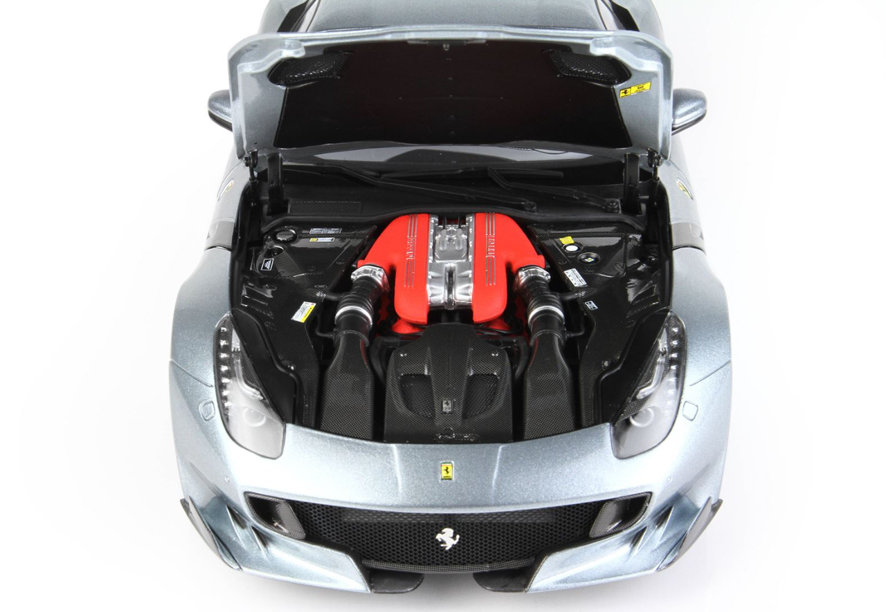 1/18 BBR Ferrari F12 TDF (Titanium Grey) Diecast Car Model 