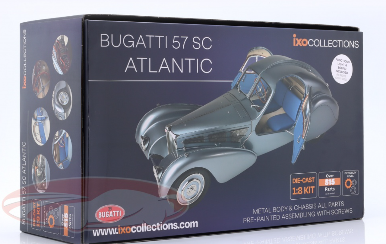 1/8 Ixo Bugatti 57 SC Atlantic (Light Blue) Model Kit