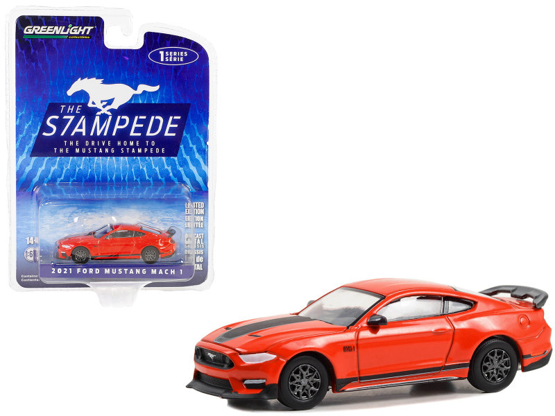 2021 Ford Mustang Mach 1 Race Red with Black Stripes 