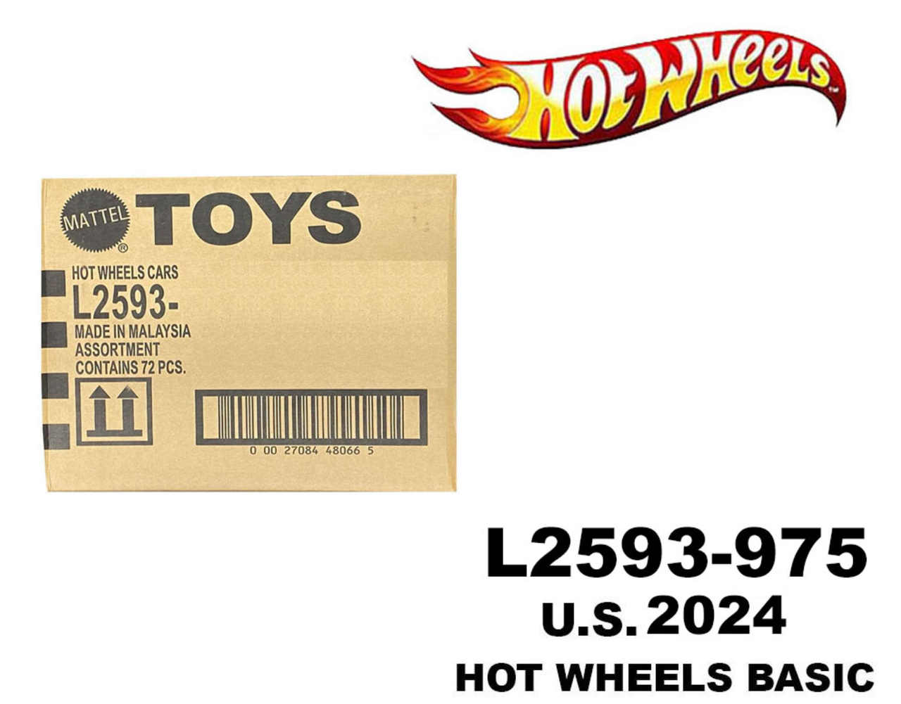 1/64 Hot Wheels Basic Cars USA Assortment 2024 B Factory Sealed Case 72 Pieces Assortment