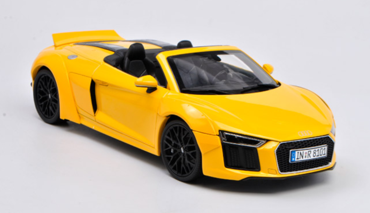 1/18 Dealer Edition Audi R8 V10 Plus Spyder (Yellow) Diecast Car Model ...