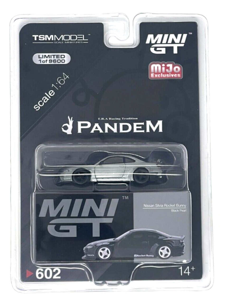 CHASE CAR 1/64 Mini GT Nissan Silvia (S15) Rocket Bunny (Chrome Silver)  Diecast Car Model