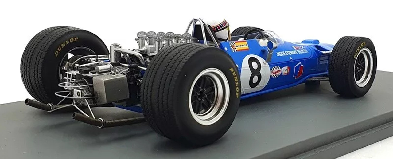 1/18 Spark 1968 Matra MS10 No.8 Winner Dutch GP Jackie Stewart Car Model