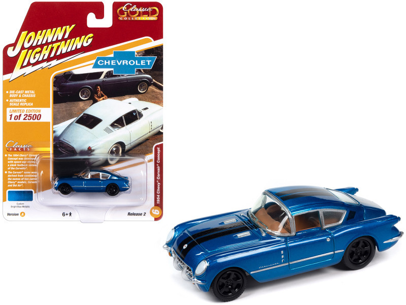1954 Chevrolet Corvair Concept Car Bright Blue Metallic with Black