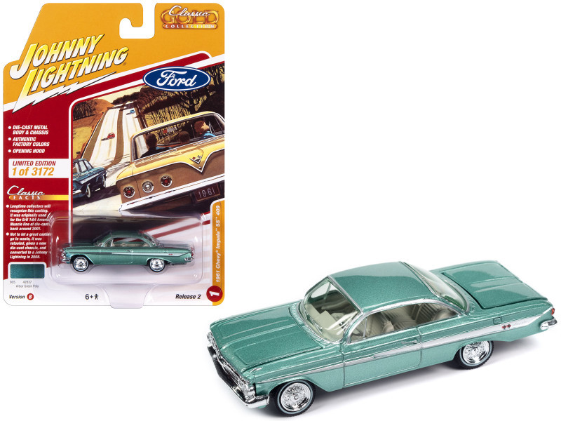 1/64 Johnny Lightning 1961 Chevrolet Impala SS 409 (Arbor Green